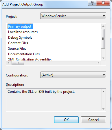Primary output in custom action